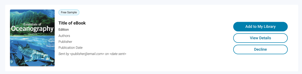 Decline recommendations from Publishers screen